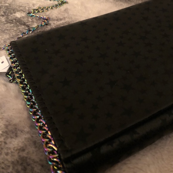 Starry Black Bag with Iridescent Chain Strap - Picture 4 of 8